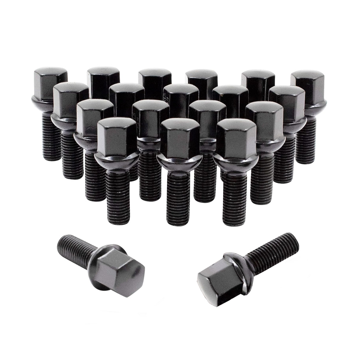 Mercedes Extended Wheel Bolts - M14X1.5 Black (R13 Ball Seat) – The Mod ...