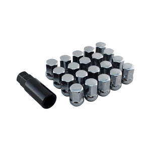 17 Hex Steel Wheel Nuts - Chrome